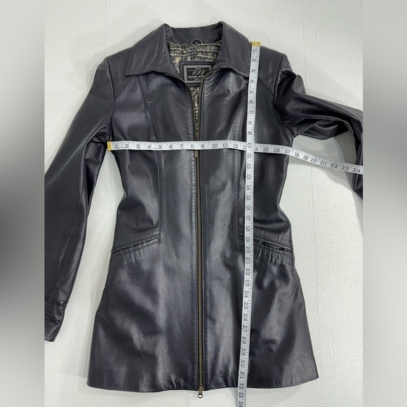 J.J.G private collection genuine leather coat jacket size S - Picture 5 of 14